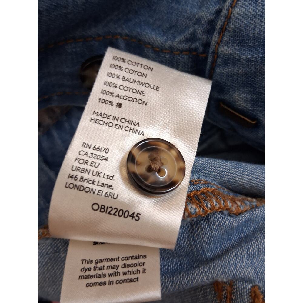 Anthropologie Pilcro & the Letterpress Denim Jumpsuit Womens Small Long Utility - Picture 11 of 12
